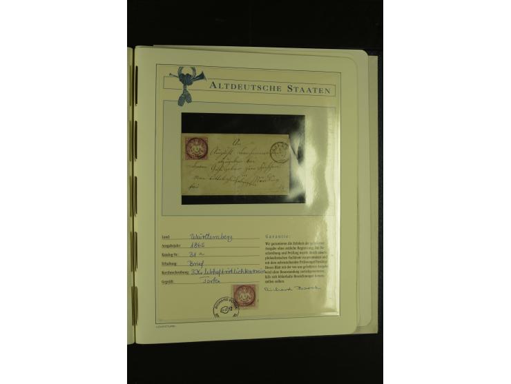 Baden bis Württemberg, umfangreiche, gestempelte Sammlung ohne die großen Spitzen im Vordruckalbum mit vielen Farben (oft sig