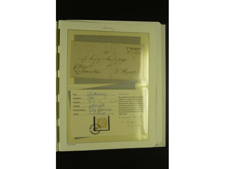 Baden bis Württemberg, umfangreiche, gestempelte Sammlung ohne die großen Spitzen im Vordruckalbum mit vielen Farben (oft sig