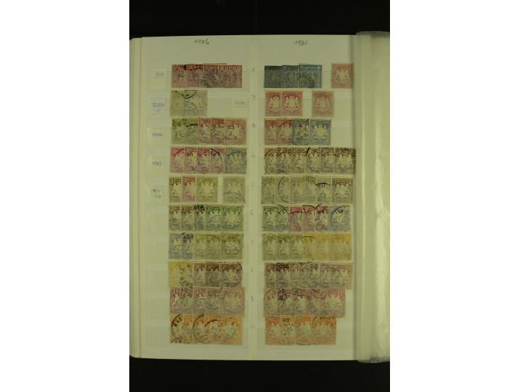 Baden bis Württemberg, meist gestempelte Sammlung mit einigen Farben, Doubletten, interessanten Stempeln, Marken mit Rändern,