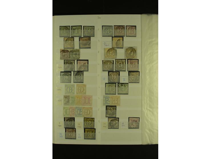 Baden bis Württemberg, meist gestempelte Sammlung mit einigen Farben, Doubletten, interessanten Stempeln, Marken mit Rändern,
