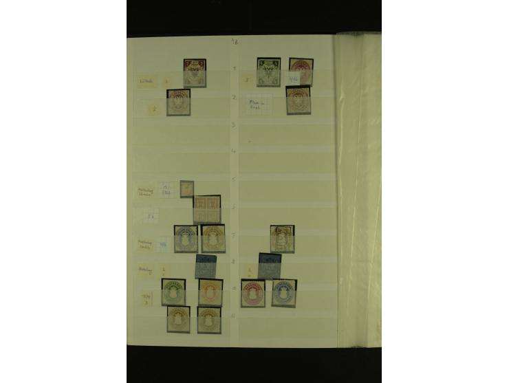 Baden bis Württemberg, meist gestempelte Sammlung mit einigen Farben, Doubletten, interessanten Stempeln, Marken mit Rändern,