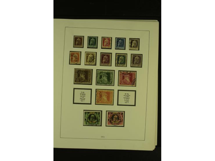 Baden bis Württemberg, gestempelte Sammlung mit meist kleineren und mittleren Werten im Vordruckalbum, Erhaltung von etwas fe