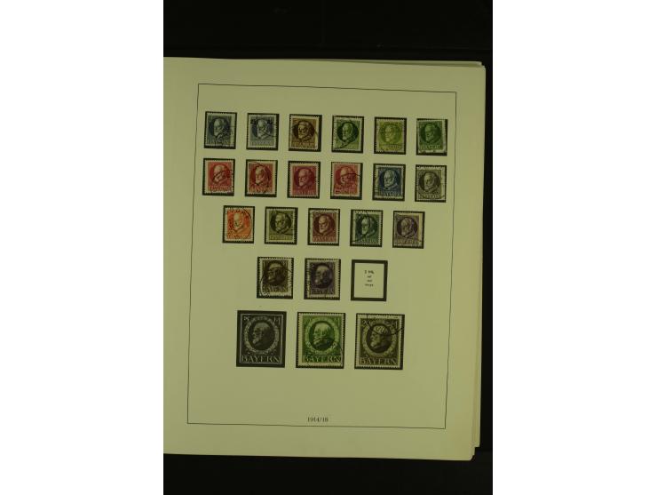 Baden bis Württemberg, gestempelte Sammlung mit meist kleineren und mittleren Werten im Vordruckalbum, Erhaltung von etwas fe