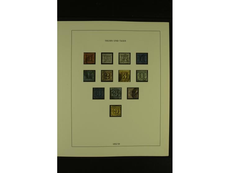 Baden bis Württemberg, gestempelte Sammlung mit meist kleineren und mittleren Werten im Vordruckalbum, Erhaltung von etwas fe