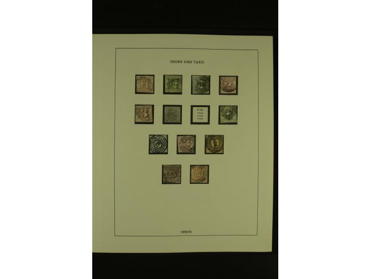 Baden bis Württemberg, gestempelte Sammlung mit meist kleineren und mittleren Werten im Vordruckalbum, Erhaltung von etwas fe