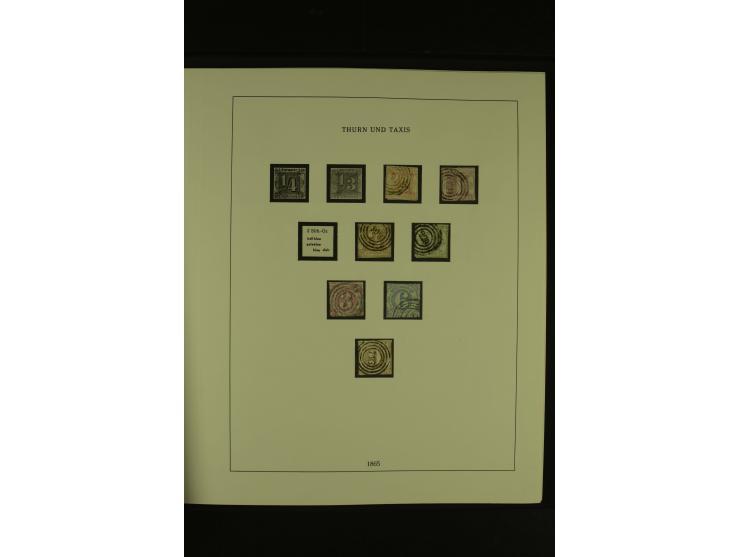 Baden bis Württemberg, gestempelte Sammlung mit meist kleineren und mittleren Werten im Vordruckalbum, Erhaltung von etwas fe
