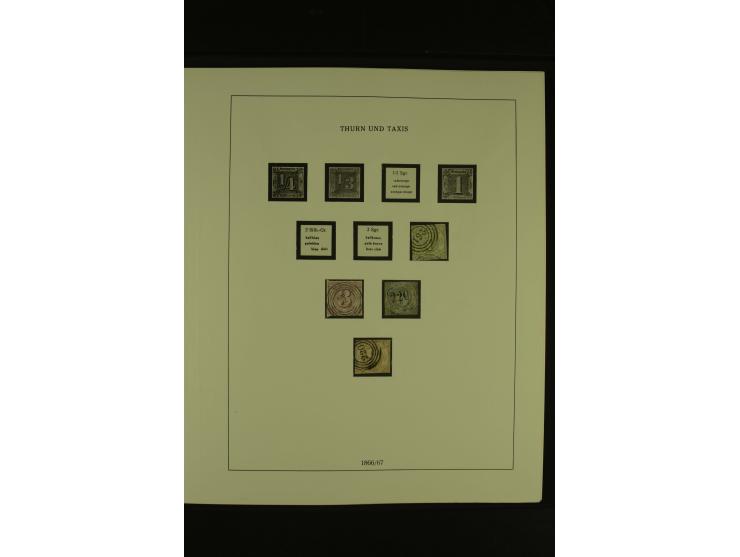 Baden bis Württemberg, gestempelte Sammlung mit meist kleineren und mittleren Werten im Vordruckalbum, Erhaltung von etwas fe