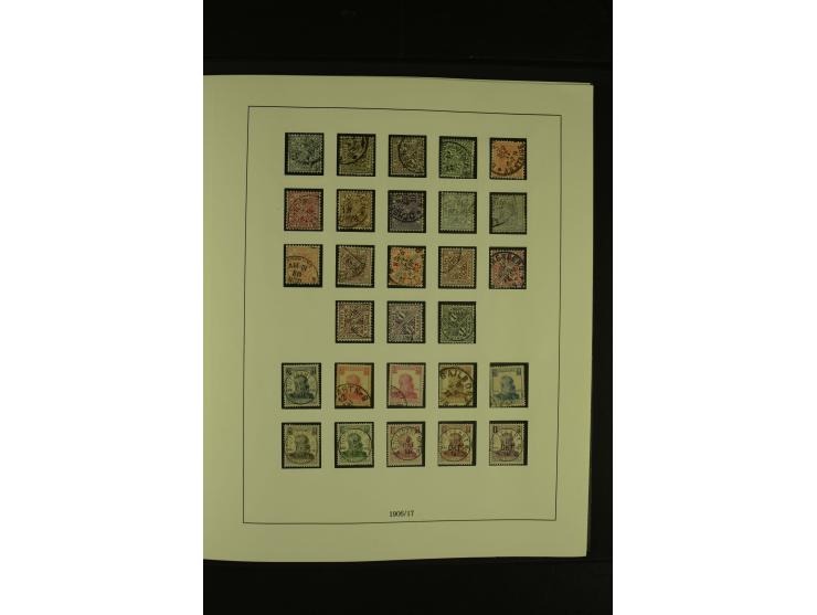 Baden bis Württemberg, gestempelte Sammlung mit meist kleineren und mittleren Werten im Vordruckalbum, Erhaltung von etwas fe
