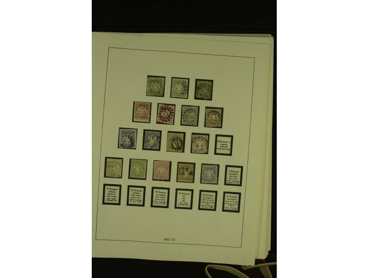 Baden bis Württemberg, gestempelte Sammlung mit meist kleineren und mittleren Werten im Vordruckalbum, Erhaltung von etwas fe