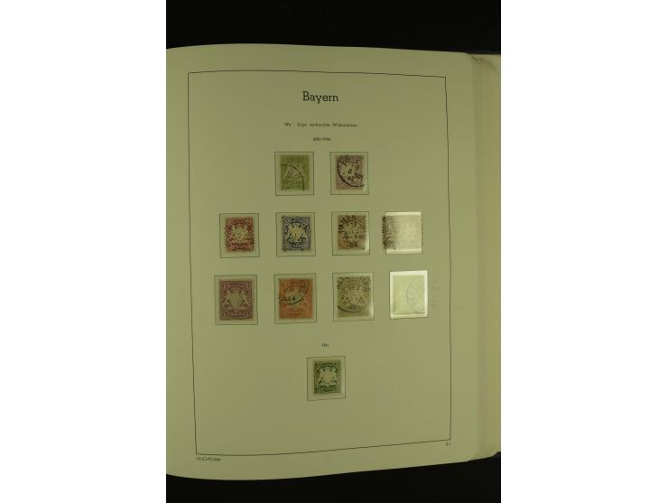 1849/1920, ungebrauchte und gestempelte kleine Teilsammlung mit u.a. Bayern Mi.-Nr. 4I