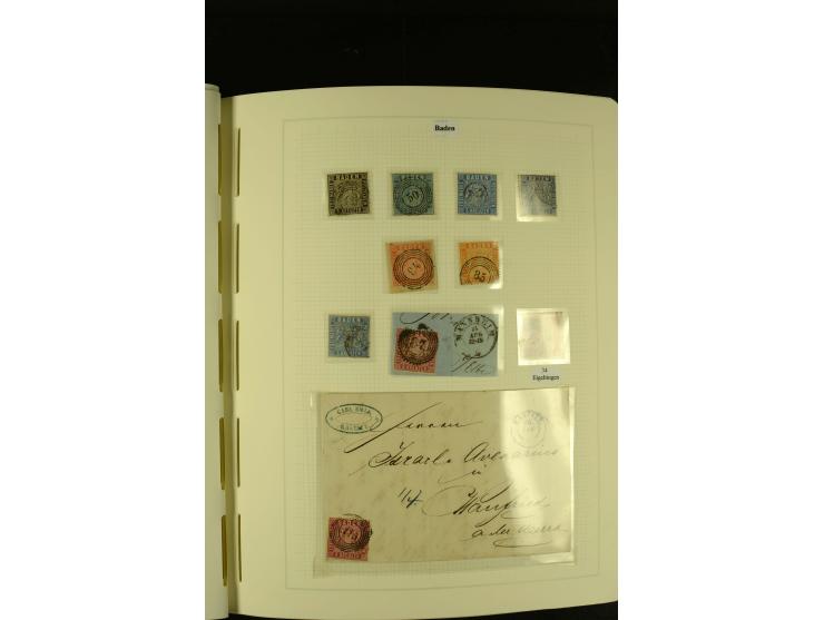 1850/1920, gestempelte, recht reichhaltige Sammlung mit auch vielen Briefstücken, Briefen und kleinen Einheiten, oft nach Far