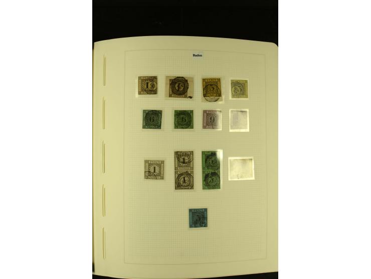 1850/1920, gestempelte, recht reichhaltige Sammlung mit auch vielen Briefstücken, Briefen und kleinen Einheiten, oft nach Far