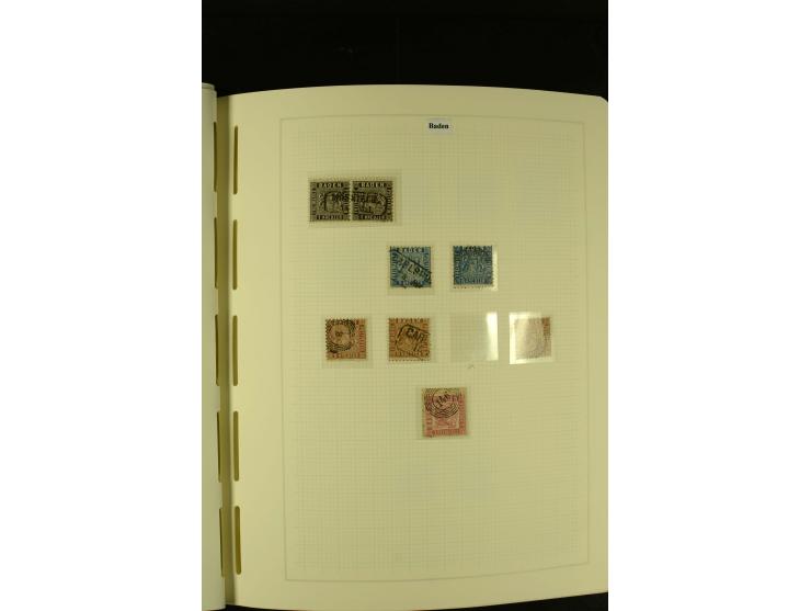 1850/1920, gestempelte, recht reichhaltige Sammlung mit auch vielen Briefstücken, Briefen und kleinen Einheiten, oft nach Far