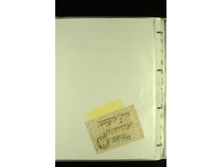 1790/1866, Sammlung "Auslandspost nach bzw. von Holland" mit ca. 90 Vorphila- und markenlosen Briefen auf Albenblättern mit B