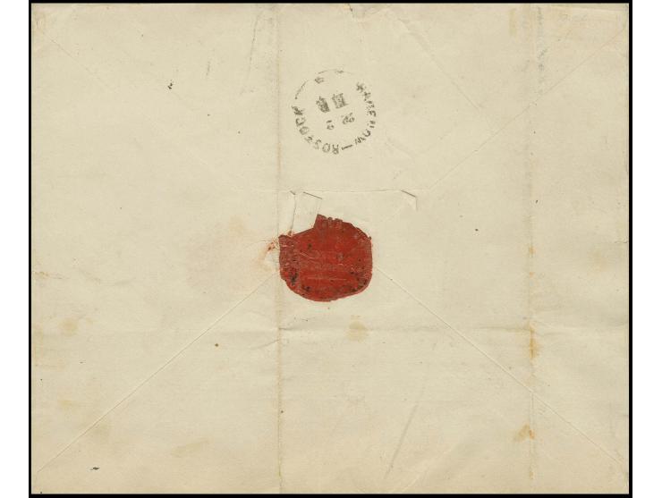 1851/57, Baden Mi.-Nr. 1a, 3 Einzelwerte auf Brief (Fototattest Stegmüller BPP), Schwerin Nr. 1 im Paar auf stark gefaltetete