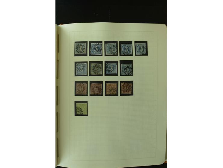 1849/1920, postfrische, ungebrauchte und gestempelte umfangreiche Sammlung, dabei Quadratausgaben sehr reichhaltig, viele gut