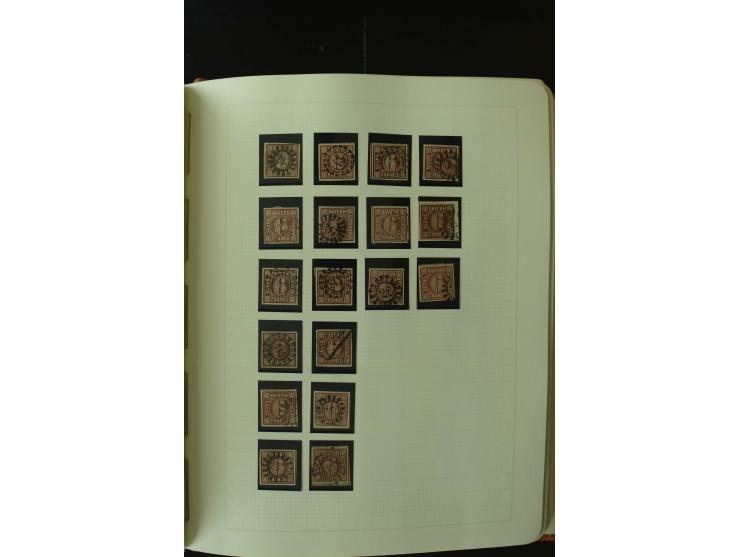 1849/1920, postfrische, ungebrauchte und gestempelte umfangreiche Sammlung, dabei Quadratausgaben sehr reichhaltig, viele gut