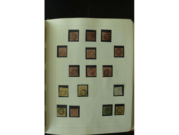 1849/1920, postfrische, ungebrauchte und gestempelte umfangreiche Sammlung, dabei Quadratausgaben sehr reichhaltig, viele gut