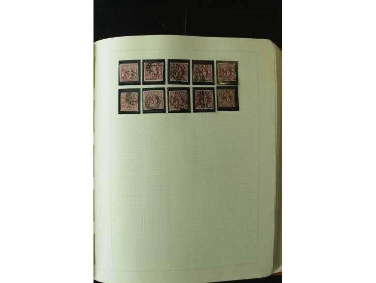 1849/1920, postfrische, ungebrauchte und gestempelte umfangreiche Sammlung, dabei Quadratausgaben sehr reichhaltig, viele gut