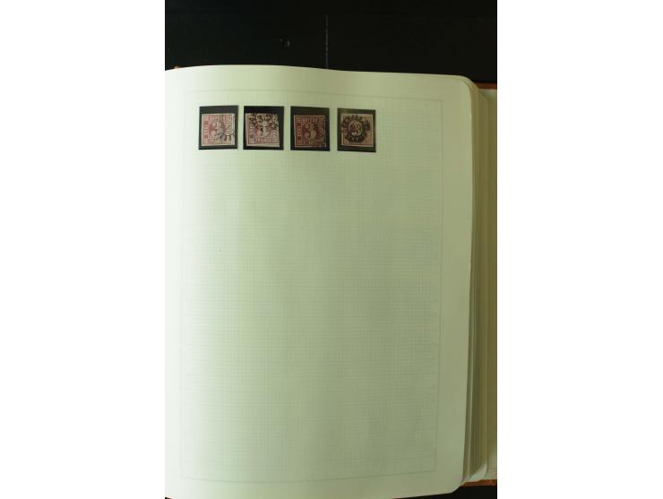 1849/1920, postfrische, ungebrauchte und gestempelte umfangreiche Sammlung, dabei Quadratausgaben sehr reichhaltig, viele gut