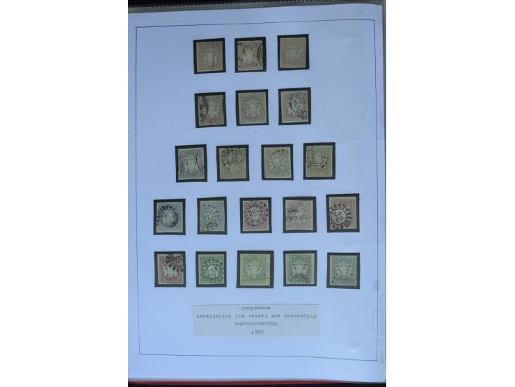 1849/1920, sehr schöne, vorwiegend gestempelte Sammlung beginnend mit Mi.-Nr. 1Ia gestempelt, außerdem viele bessere Werte, M