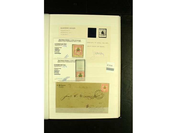 1867/79, sehr schöne ungebraucht/postfrische und gestempelte Sammlung mit einigen Briefen und Ganzsachen, dabei viele gute We