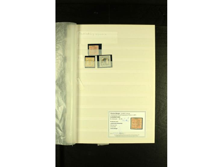 1856/64, schöne kleine gestempelte Sammlung dabei Mi.-Nr. 2-3 und 6 gestempelt sowie Mi.-Nr. 3 auf Brief nach Bromberg, außer