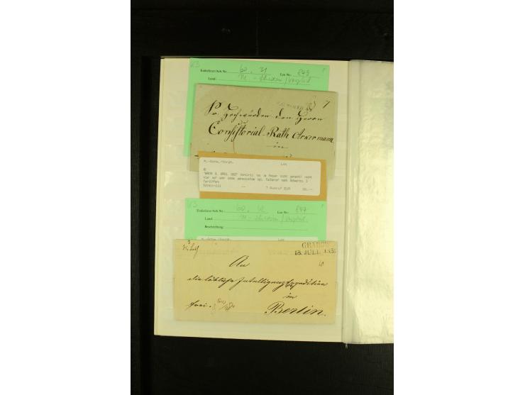 1856/64, schöne kleine gestempelte Sammlung dabei Mi.-Nr. 2-3 und 6 gestempelt sowie Mi.-Nr. 3 auf Brief nach Bromberg, außer