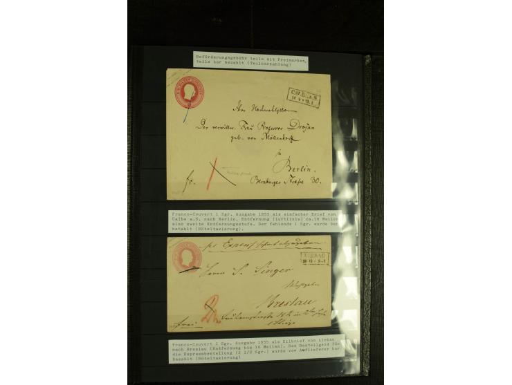 1850/67, reichhaltige, fast ausschließlich gestempelte Sammlung mit vielen Briefstücken, kleinen Einheiten, Randstücken und B