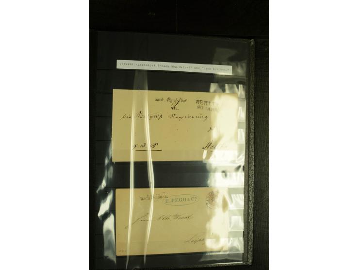 1850/67, reichhaltige, fast ausschließlich gestempelte Sammlung mit vielen Briefstücken, kleinen Einheiten, Randstücken und B
