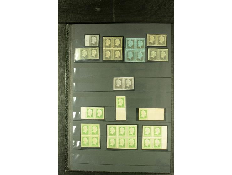 1850/67, reichhaltige, fast ausschließlich gestempelte Sammlung mit vielen Briefstücken, kleinen Einheiten, Randstücken und B