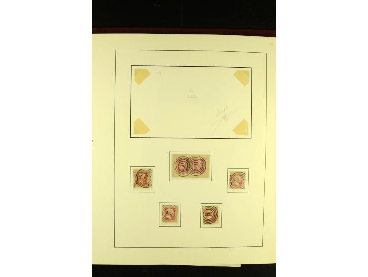 1850/67, schöne ungebrauchte und gestempelte Sammlung mit vielen besseren Werte, Einheiten und Briefe, dabei Mi.-Nr. 4 im 6er