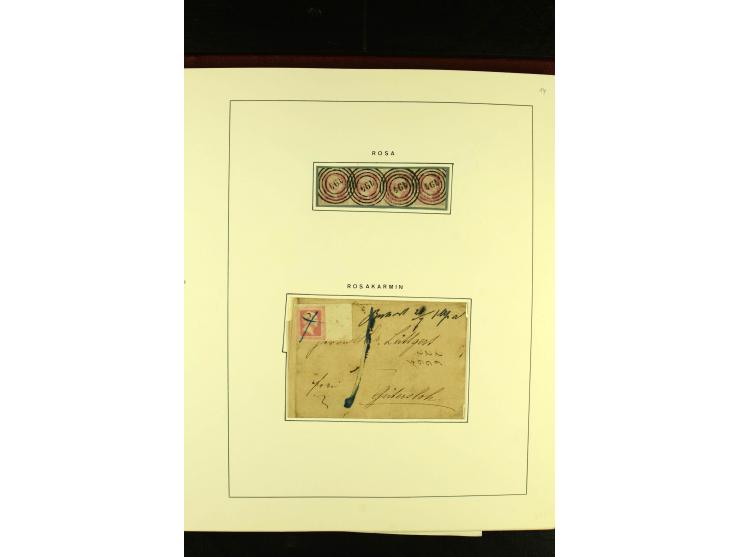 1850/67, schöne ungebrauchte und gestempelte Sammlung mit vielen besseren Werte, Einheiten und Briefe, dabei Mi.-Nr. 4 im 6er