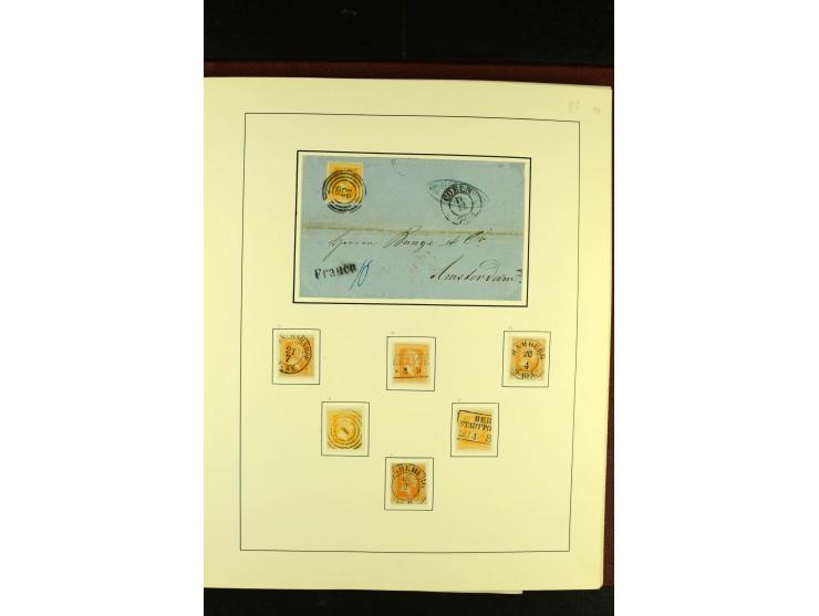 1850/67, schöne ungebrauchte und gestempelte Sammlung mit vielen besseren Werte, Einheiten und Briefe, dabei Mi.-Nr. 4 im 6er