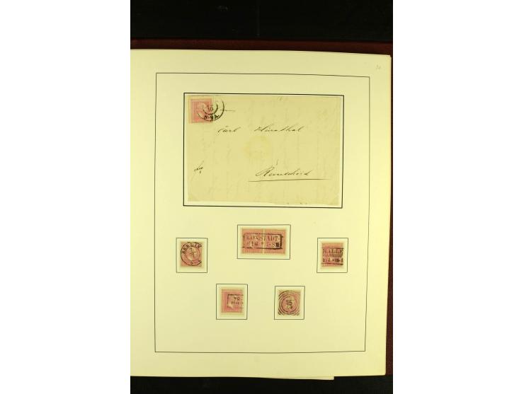 1850/67, schöne ungebrauchte und gestempelte Sammlung mit vielen besseren Werte, Einheiten und Briefe, dabei Mi.-Nr. 4 im 6er