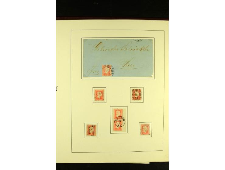 1850/67, schöne ungebrauchte und gestempelte Sammlung mit vielen besseren Werte, Einheiten und Briefe, dabei Mi.-Nr. 4 im 6er