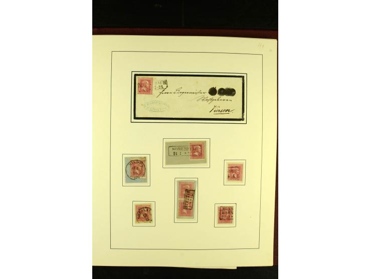 1850/67, schöne ungebrauchte und gestempelte Sammlung mit vielen besseren Werte, Einheiten und Briefe, dabei Mi.-Nr. 4 im 6er