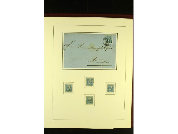 1850/67, schöne ungebrauchte und gestempelte Sammlung mit vielen besseren Werte, Einheiten und Briefe, dabei Mi.-Nr. 4 im 6er