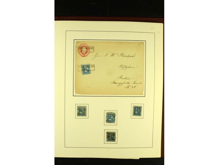 1850/67, schöne ungebrauchte und gestempelte Sammlung mit vielen besseren Werte, Einheiten und Briefe, dabei Mi.-Nr. 4 im 6er