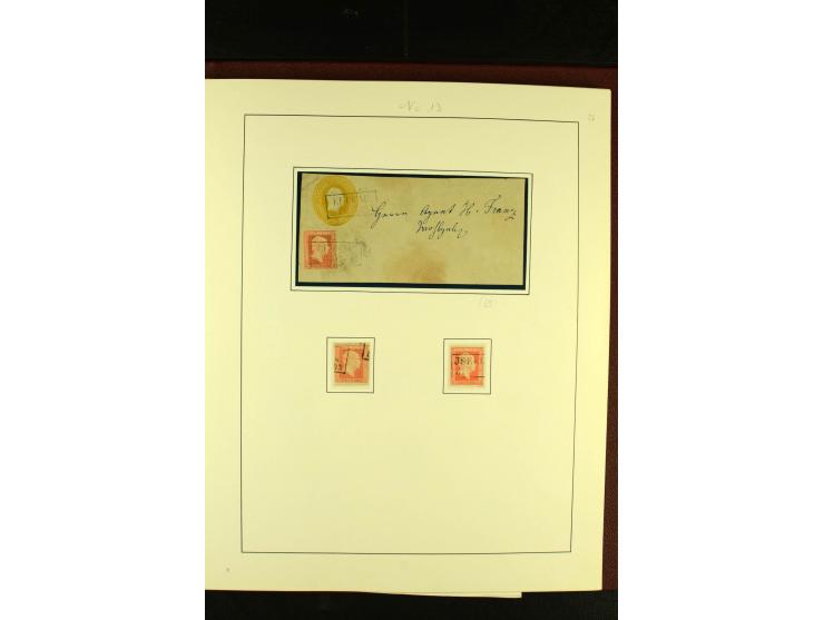 1850/67, schöne ungebrauchte und gestempelte Sammlung mit vielen besseren Werte, Einheiten und Briefe, dabei Mi.-Nr. 4 im 6er