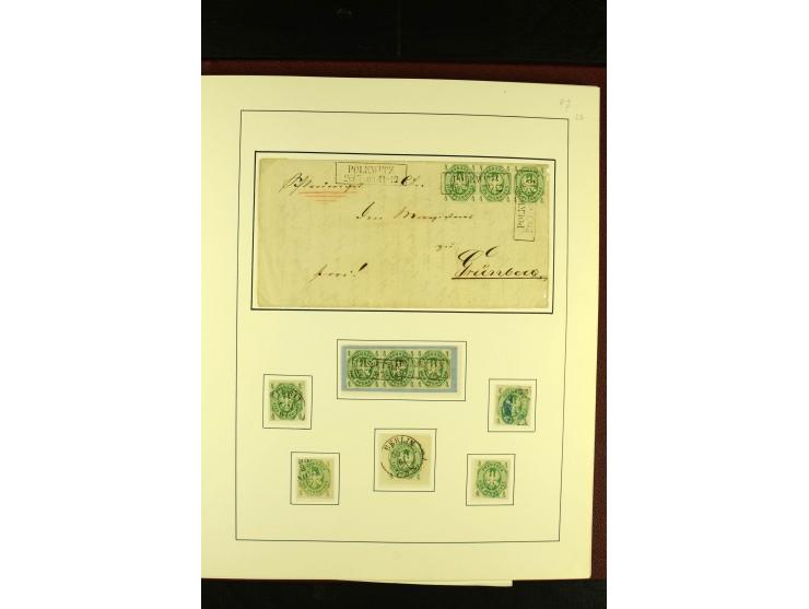 1850/67, schöne ungebrauchte und gestempelte Sammlung mit vielen besseren Werte, Einheiten und Briefe, dabei Mi.-Nr. 4 im 6er