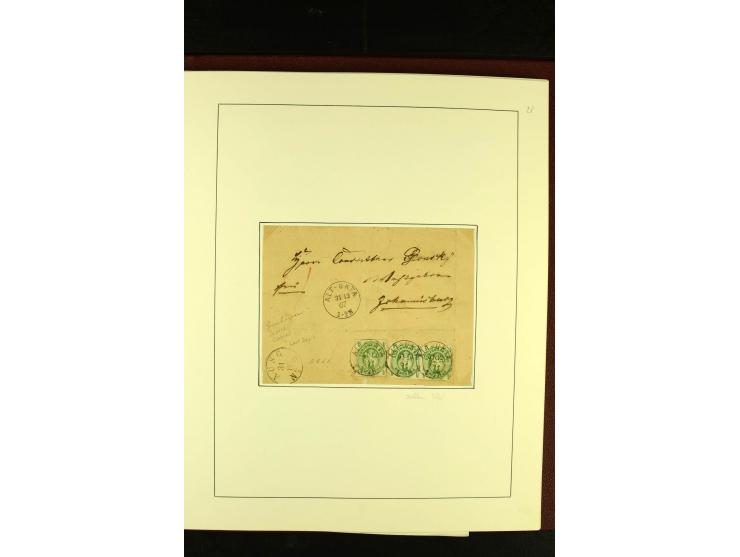 1850/67, schöne ungebrauchte und gestempelte Sammlung mit vielen besseren Werte, Einheiten und Briefe, dabei Mi.-Nr. 4 im 6er