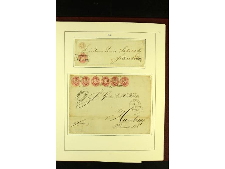1850/67, schöne ungebrauchte und gestempelte Sammlung mit vielen besseren Werte, Einheiten und Briefe, dabei Mi.-Nr. 4 im 6er