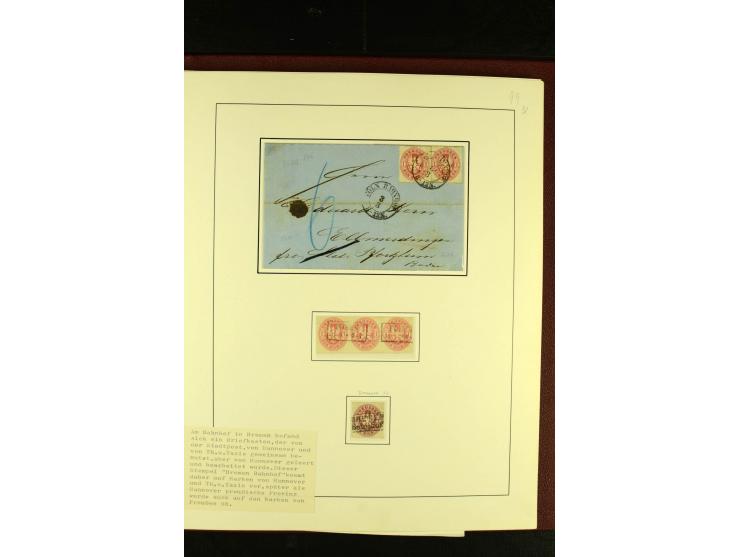 1850/67, schöne ungebrauchte und gestempelte Sammlung mit vielen besseren Werte, Einheiten und Briefe, dabei Mi.-Nr. 4 im 6er
