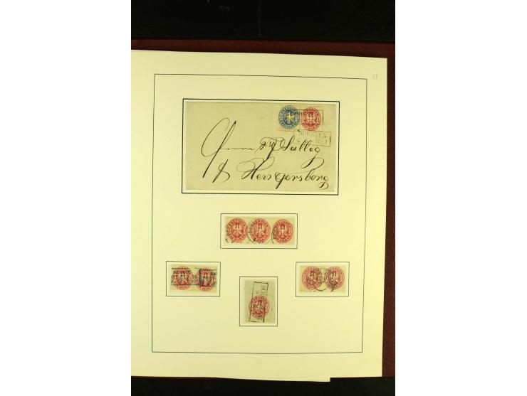 1850/67, schöne ungebrauchte und gestempelte Sammlung mit vielen besseren Werte, Einheiten und Briefe, dabei Mi.-Nr. 4 im 6er