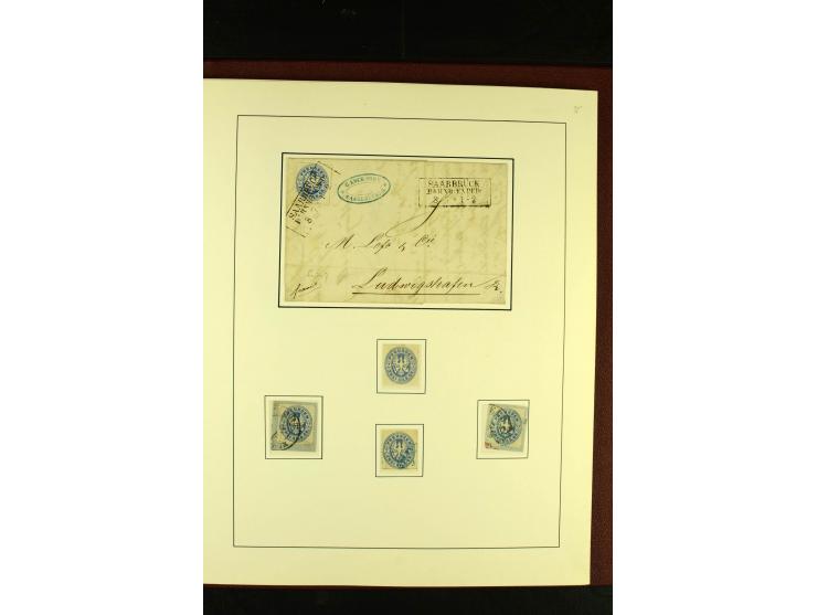 1850/67, schöne ungebrauchte und gestempelte Sammlung mit vielen besseren Werte, Einheiten und Briefe, dabei Mi.-Nr. 4 im 6er