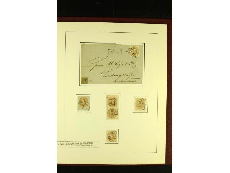 1850/67, schöne ungebrauchte und gestempelte Sammlung mit vielen besseren Werte, Einheiten und Briefe, dabei Mi.-Nr. 4 im 6er
