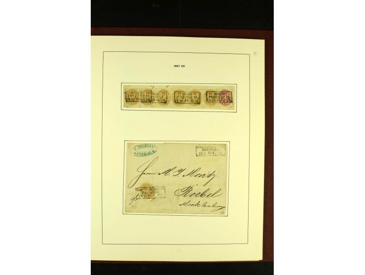 1850/67, schöne ungebrauchte und gestempelte Sammlung mit vielen besseren Werte, Einheiten und Briefe, dabei Mi.-Nr. 4 im 6er