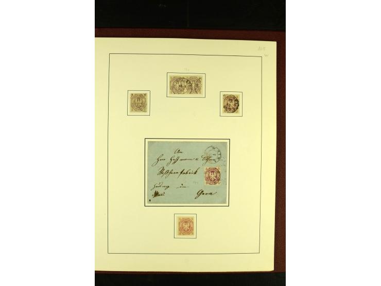 1850/67, schöne ungebrauchte und gestempelte Sammlung mit vielen besseren Werte, Einheiten und Briefe, dabei Mi.-Nr. 4 im 6er