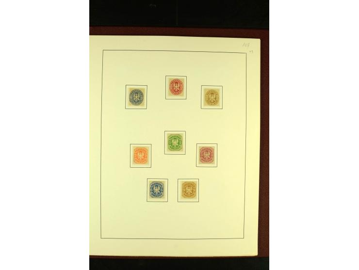 1850/67, schöne ungebrauchte und gestempelte Sammlung mit vielen besseren Werte, Einheiten und Briefe, dabei Mi.-Nr. 4 im 6er